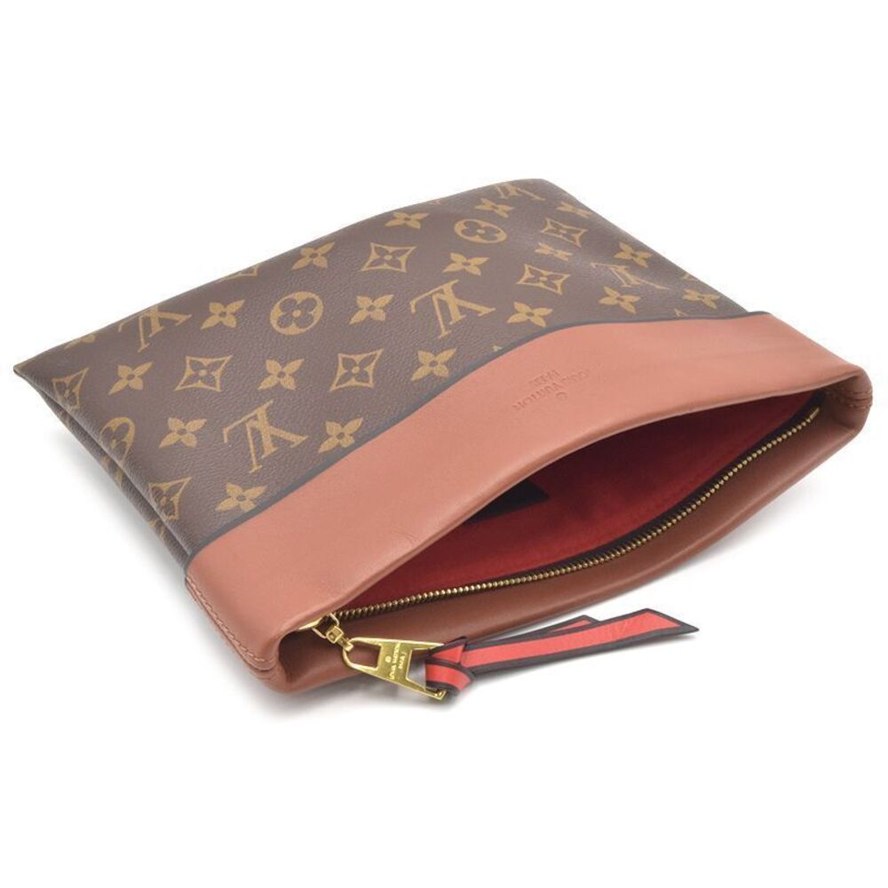Louis Vuitton Leather Flat Pochette Brown Tuilseau Shoulder Clutch Bag - Picture 4 of 5